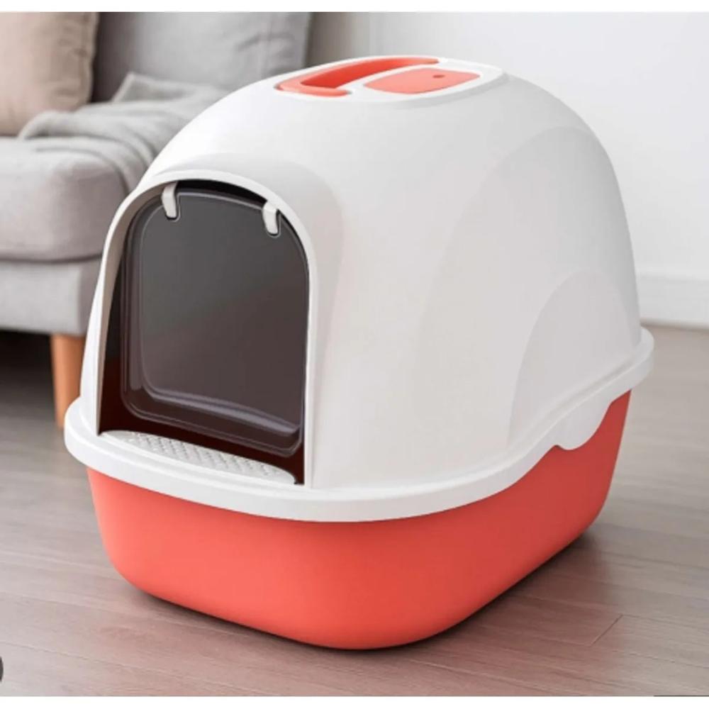 Arenero cerrado para gatos con puerta abatible - CORAL
