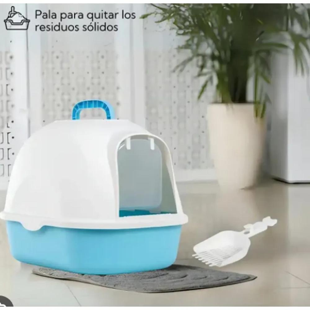 Arenero cerrado para gatos con puerta abatible - CELESTE