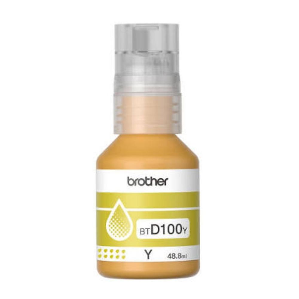 Botella de Tinta Brother BTD100Y Amarillo 48.8ml para InkBenefit Tank DCP-T230/T430W/T436W