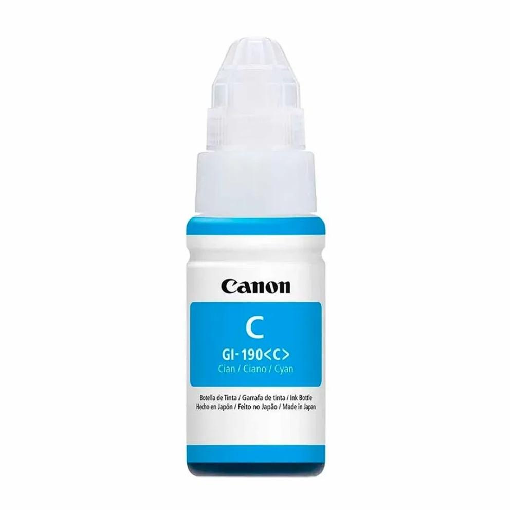 Botella de Tinta Canon GI-190C Cyan 70ml para PIXMA G1100/G2100/G3100/G4100