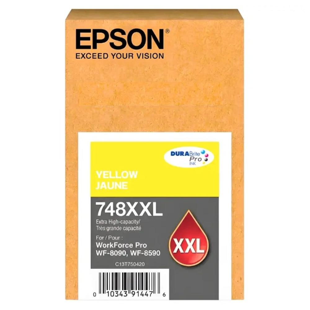 Cartucho de Tinta EPSON T748XXL Amarillo para WorkForce Pro WF-6090 WF-6590