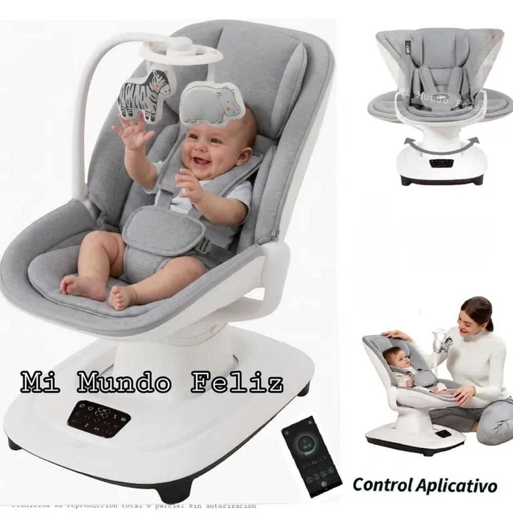 Mecedora para Bebe Premium 7 Modos Balanceo Tactil