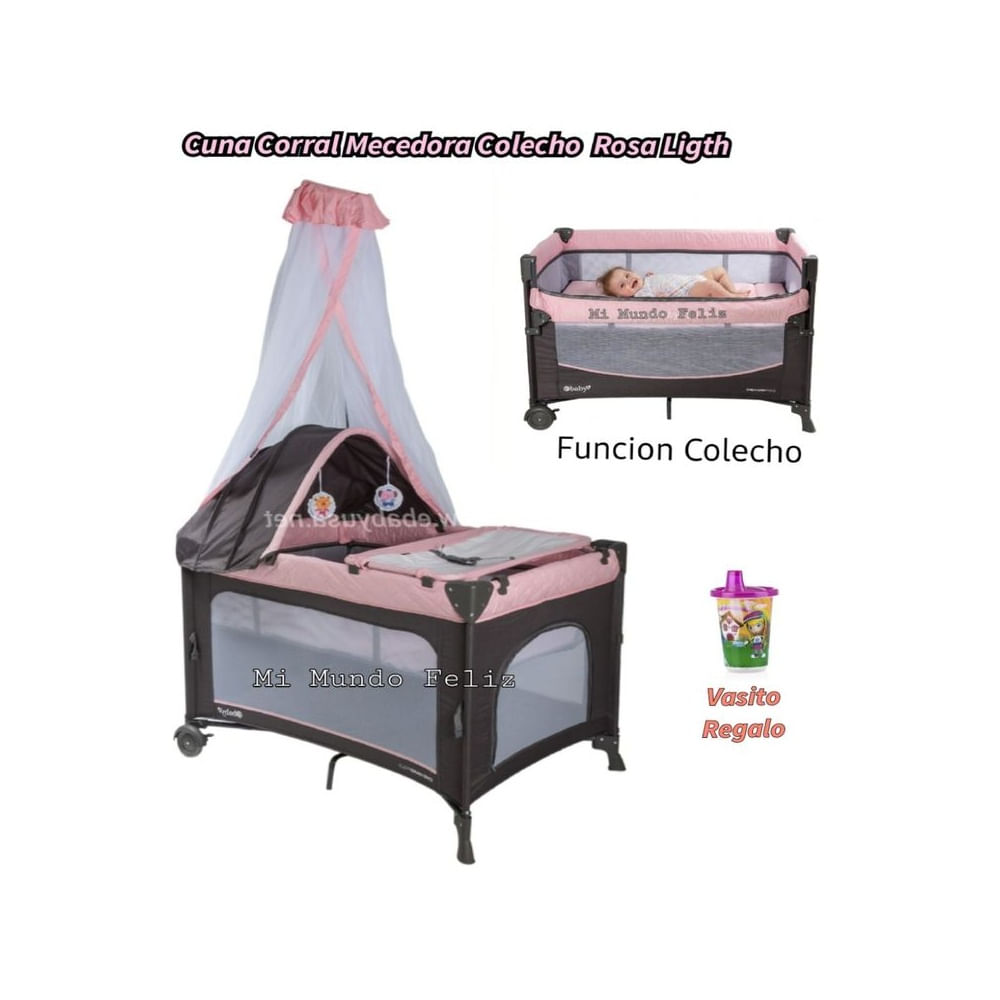 Cuna para Bebe Funcion Colecho LIgth ROSA Rosado claro