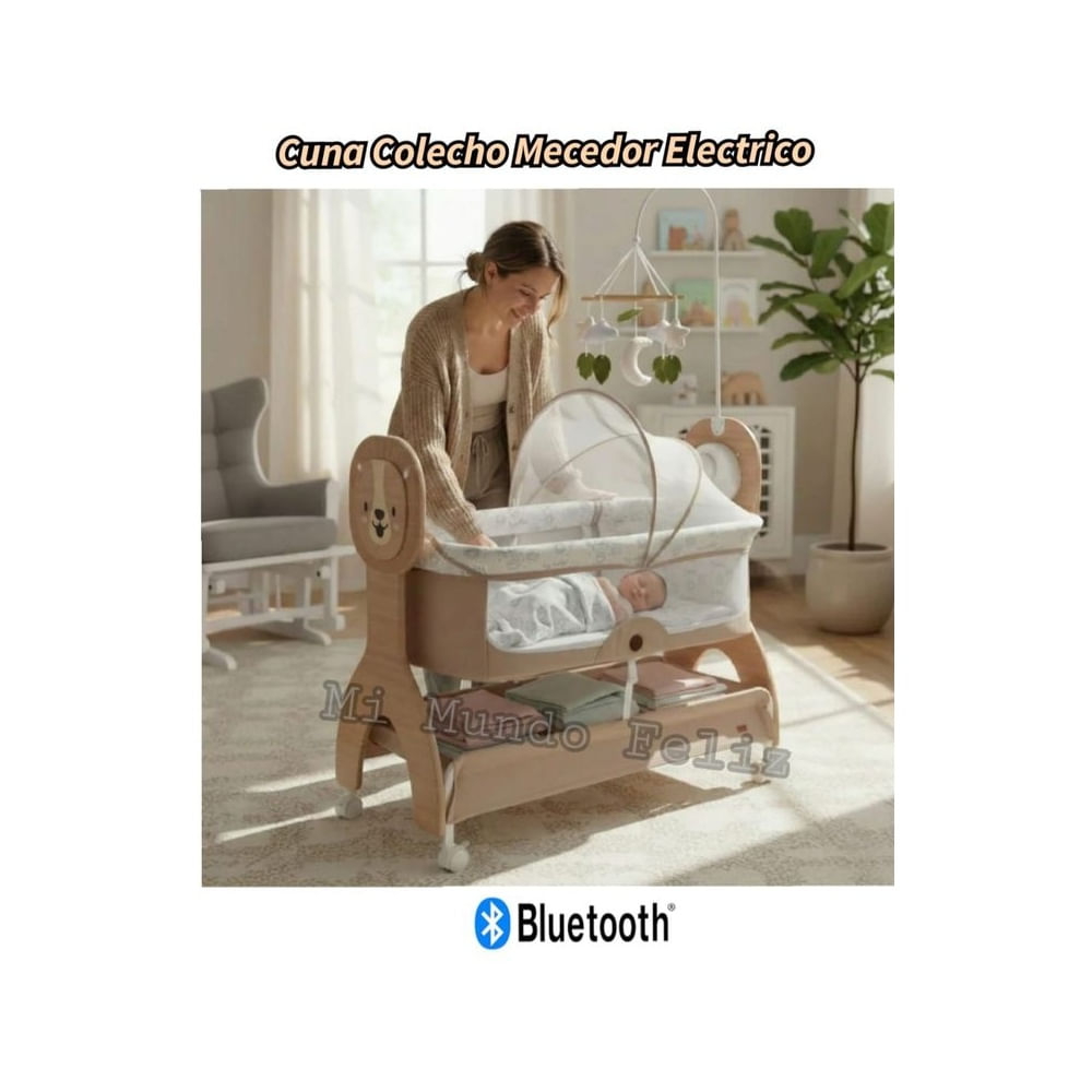 Cuna para Bebe Funcion Colecho BEIGE a Control Beige natural