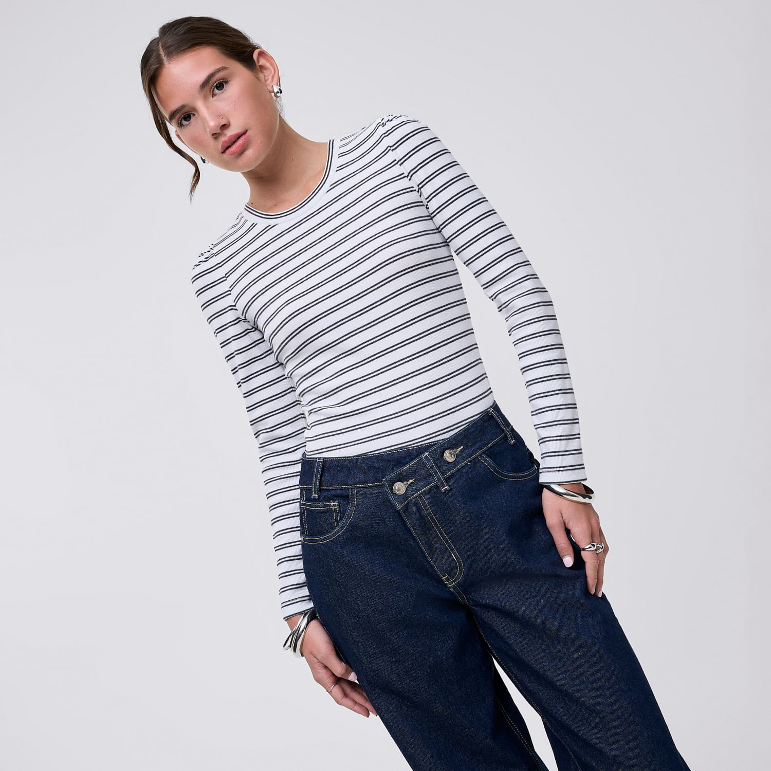 Polo Mujer Hombro Hypnotic Manga Larga Off White M