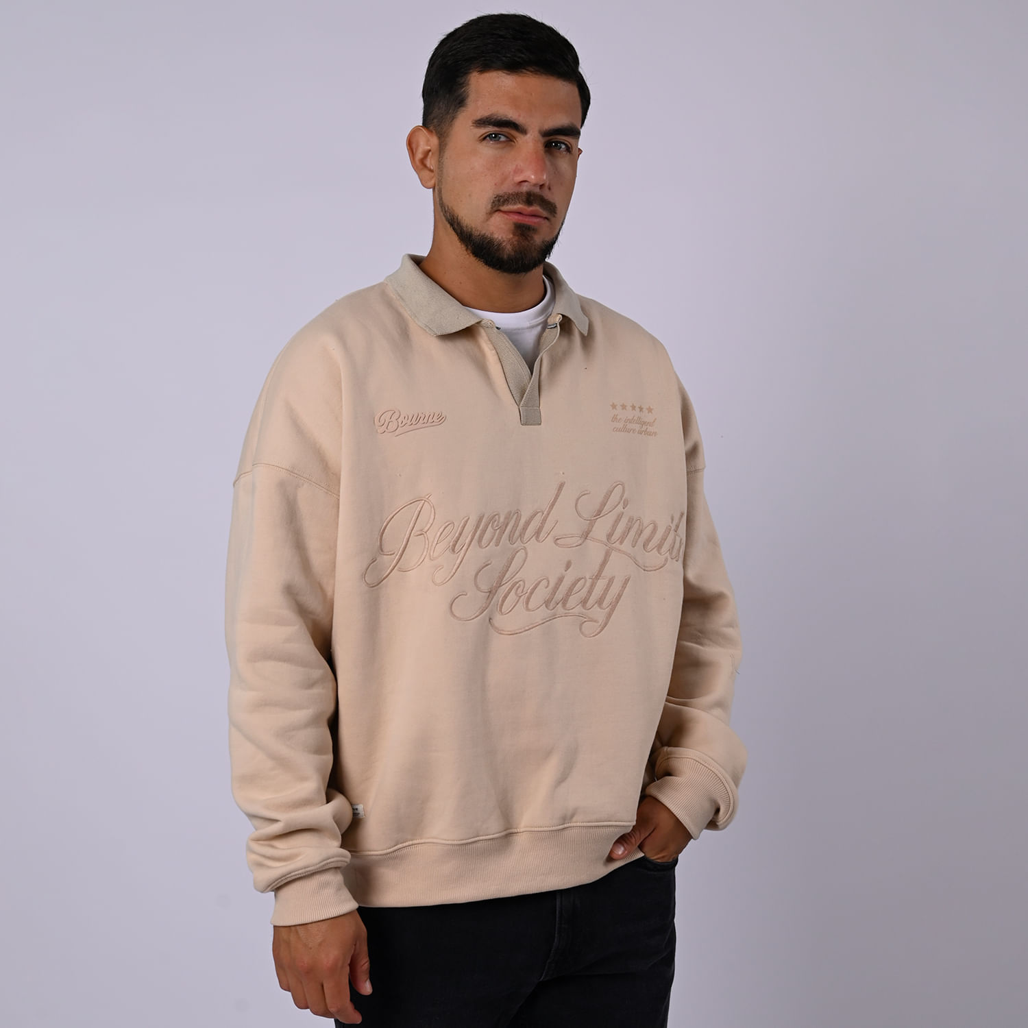 Polera Hombre Stefano H26 Bourne Beige Talla M