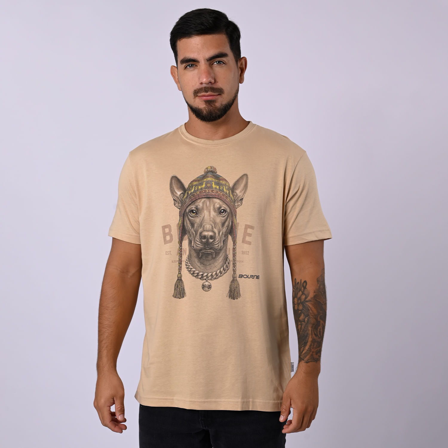Polo Manga Corta Hombre Clasico 014 H26 Bourne Camel Talla M