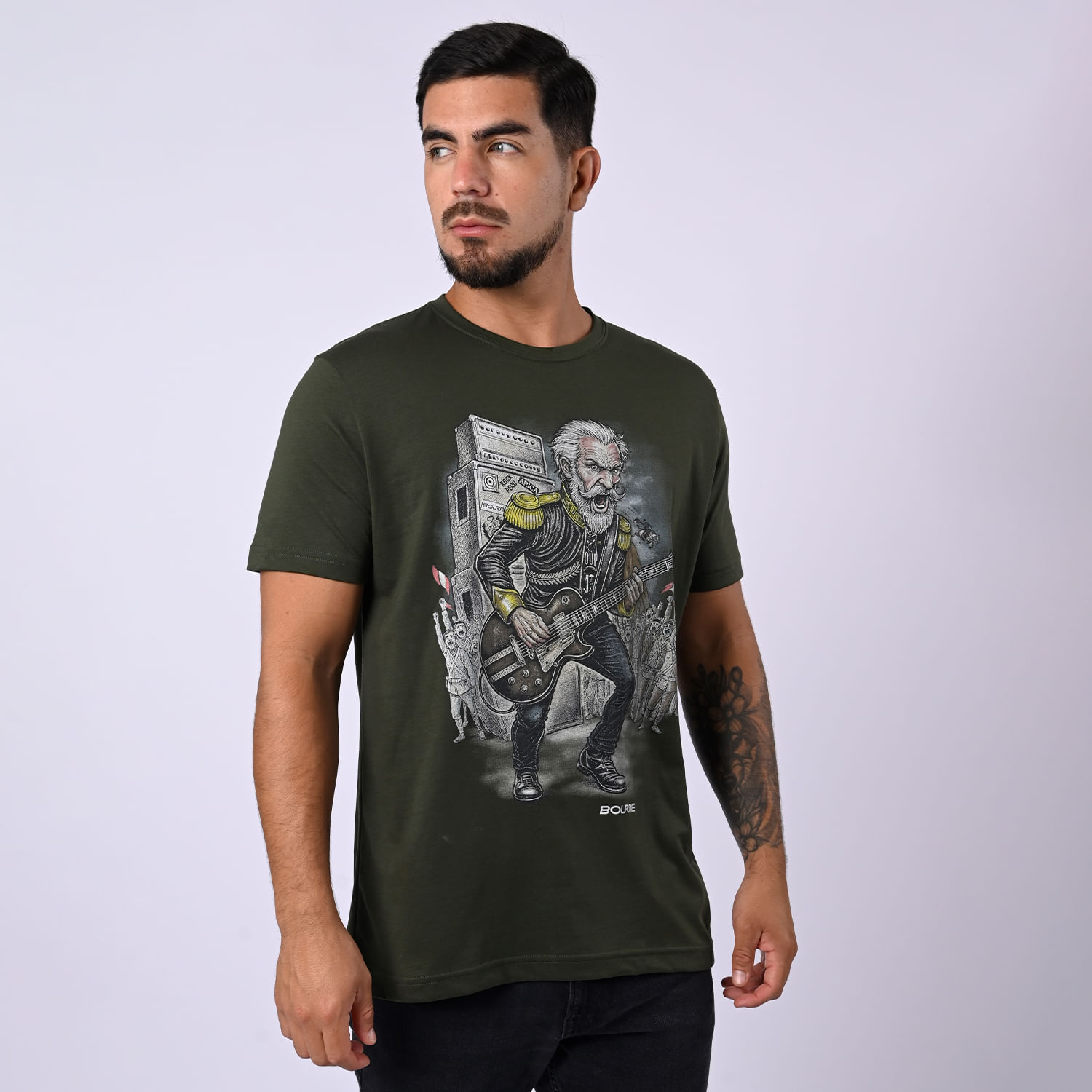 Polo Manga Corta Hombre Clasico 013 H26 Bourne Verde Militar Talla M