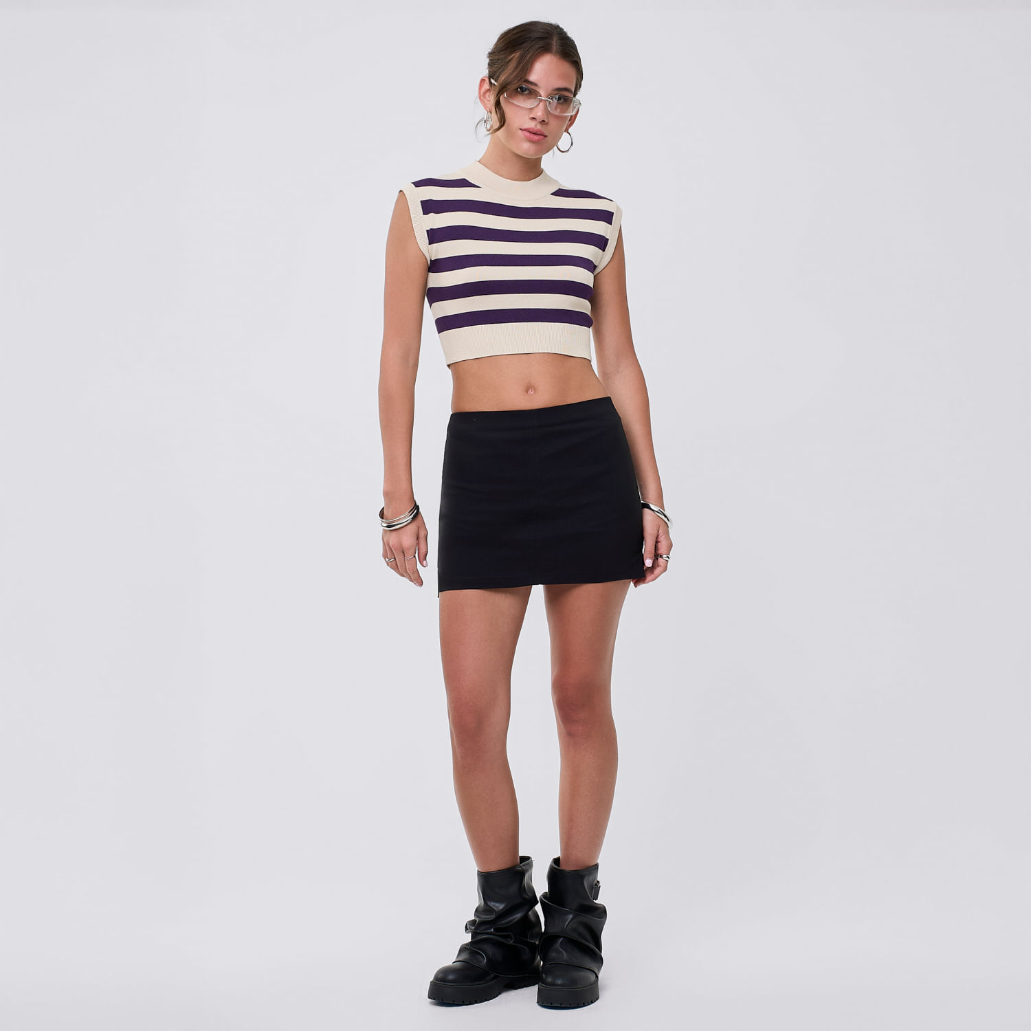 Falda Corta Mujer Elias Hypnotic Negro L