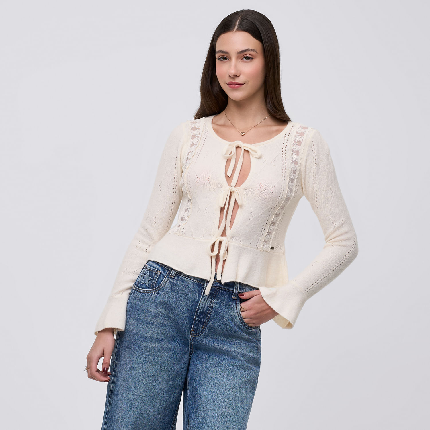 Chompa Mujer Four Amc Crema S