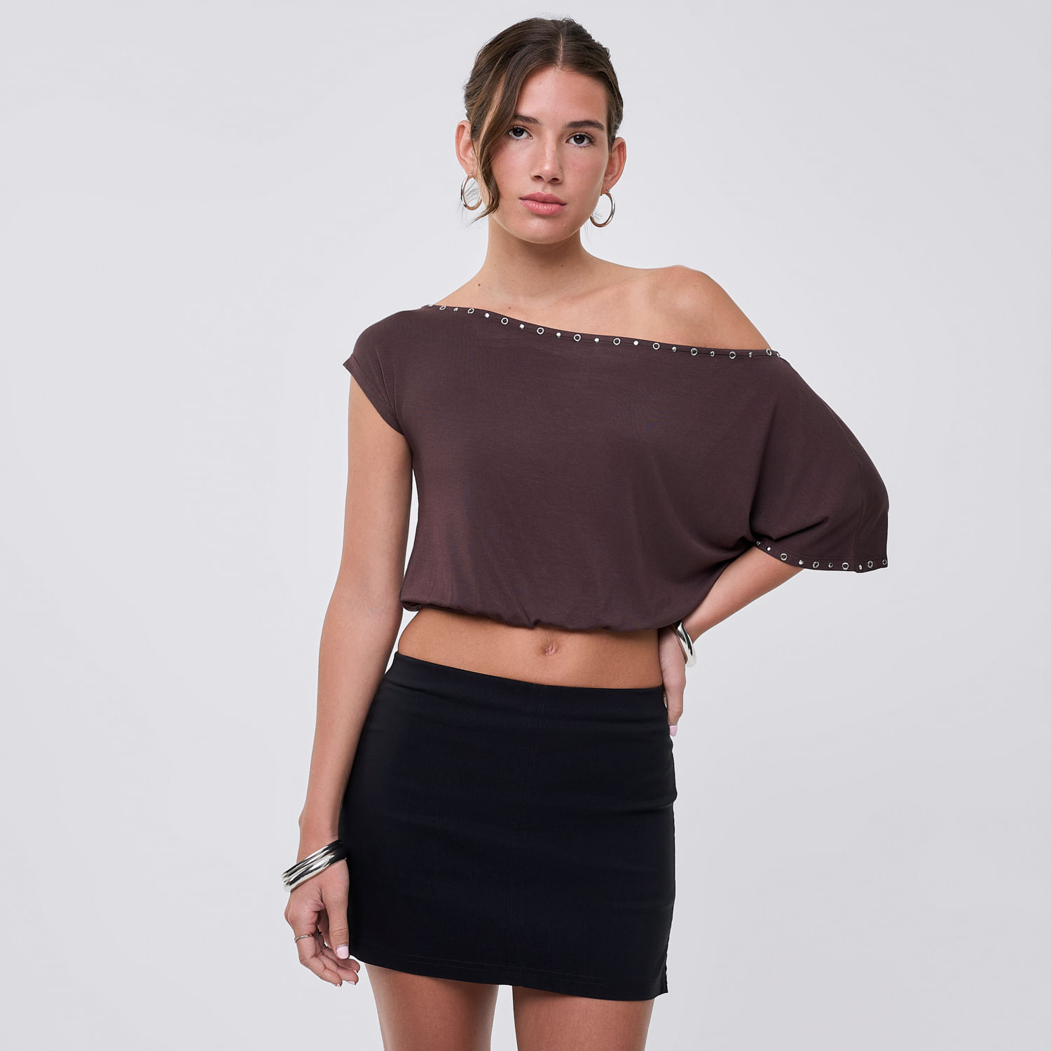 Polo Mujer Cami Hypnotic Manga Corta Marrón M
