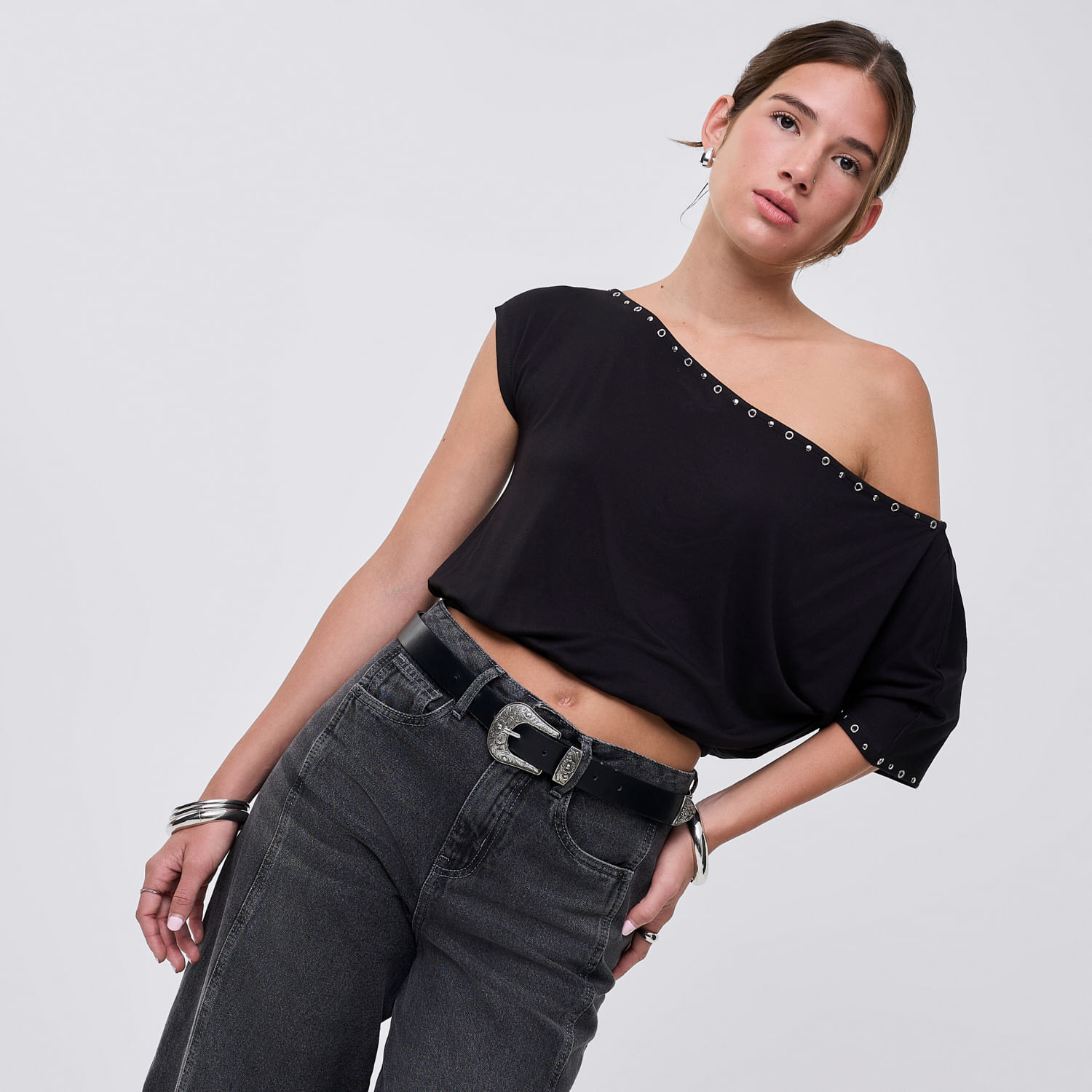Polo Mujer Cami Hypnotic Manga Corta Negro Xs