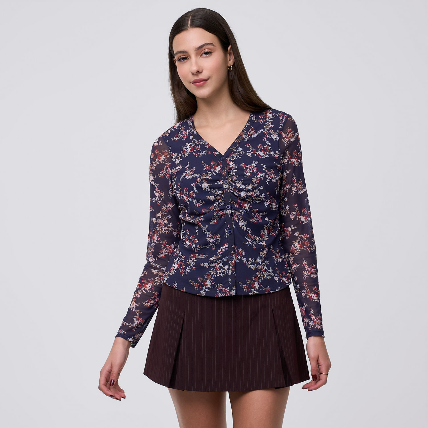 Polo Mujer Mandi Amc Manga Larga Azul Marino S