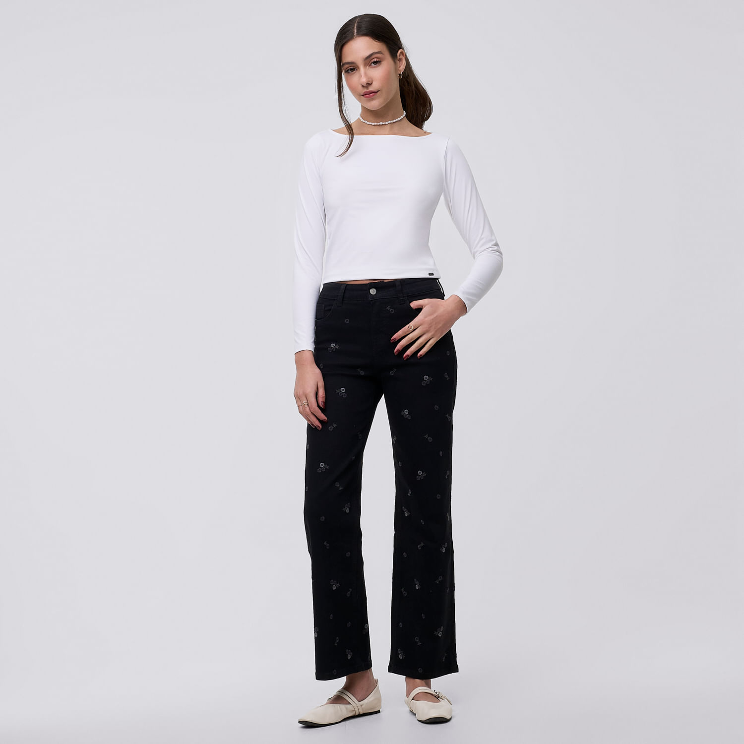 Jean Mujer Tone Amc Straight Negro 32