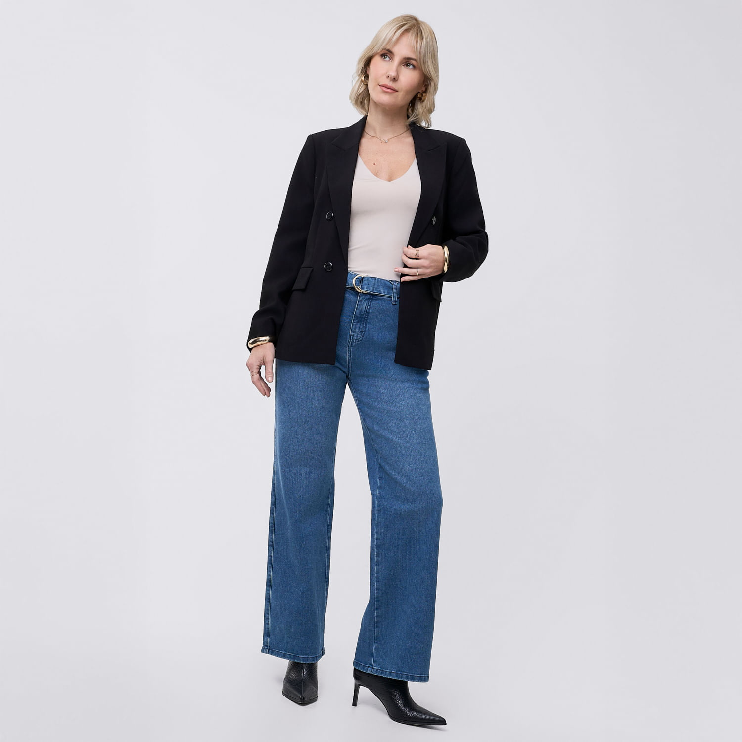 Pantalón Mujer Jean Zafin Azulino 34
