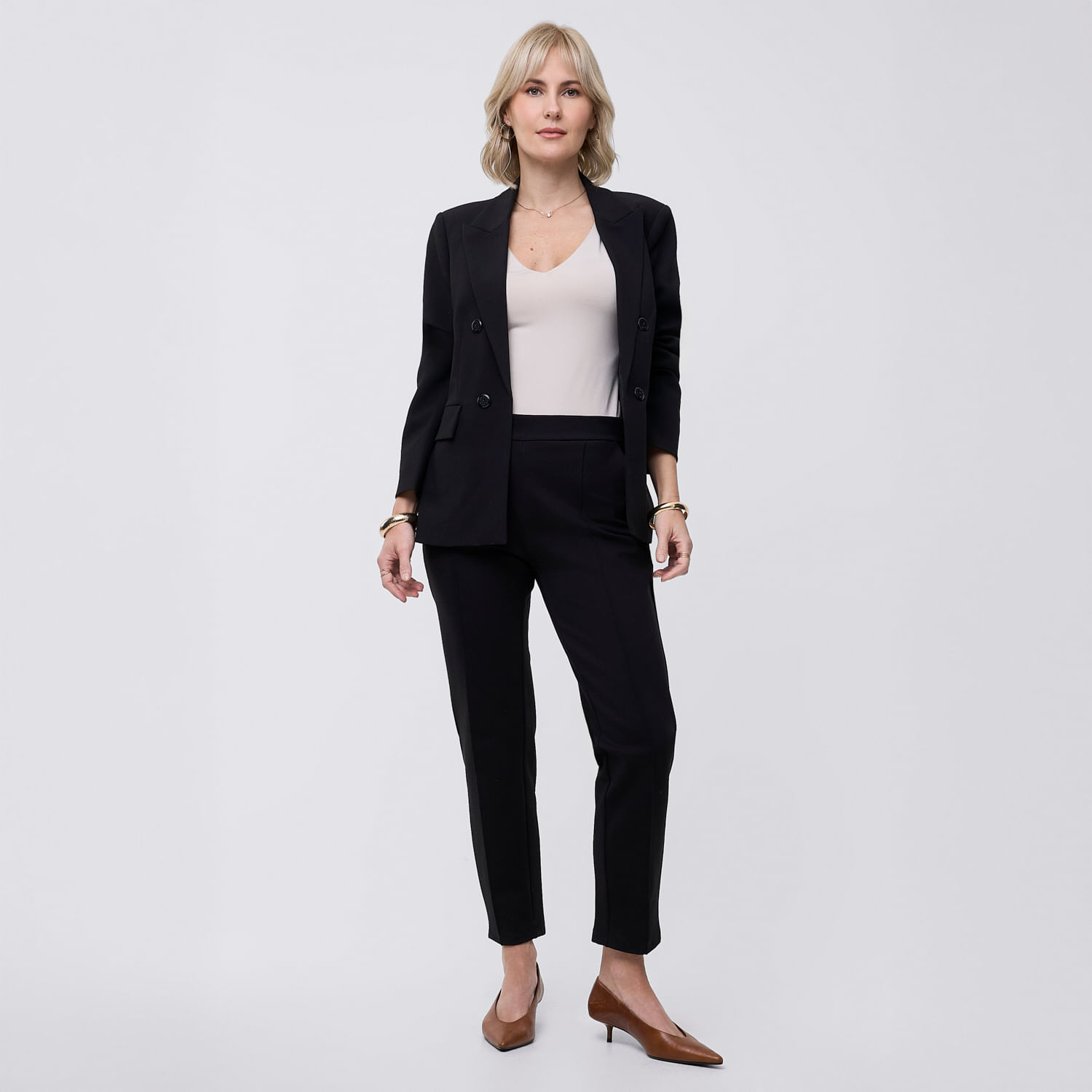 Pantalón Mujer Punto Zafin Negro M