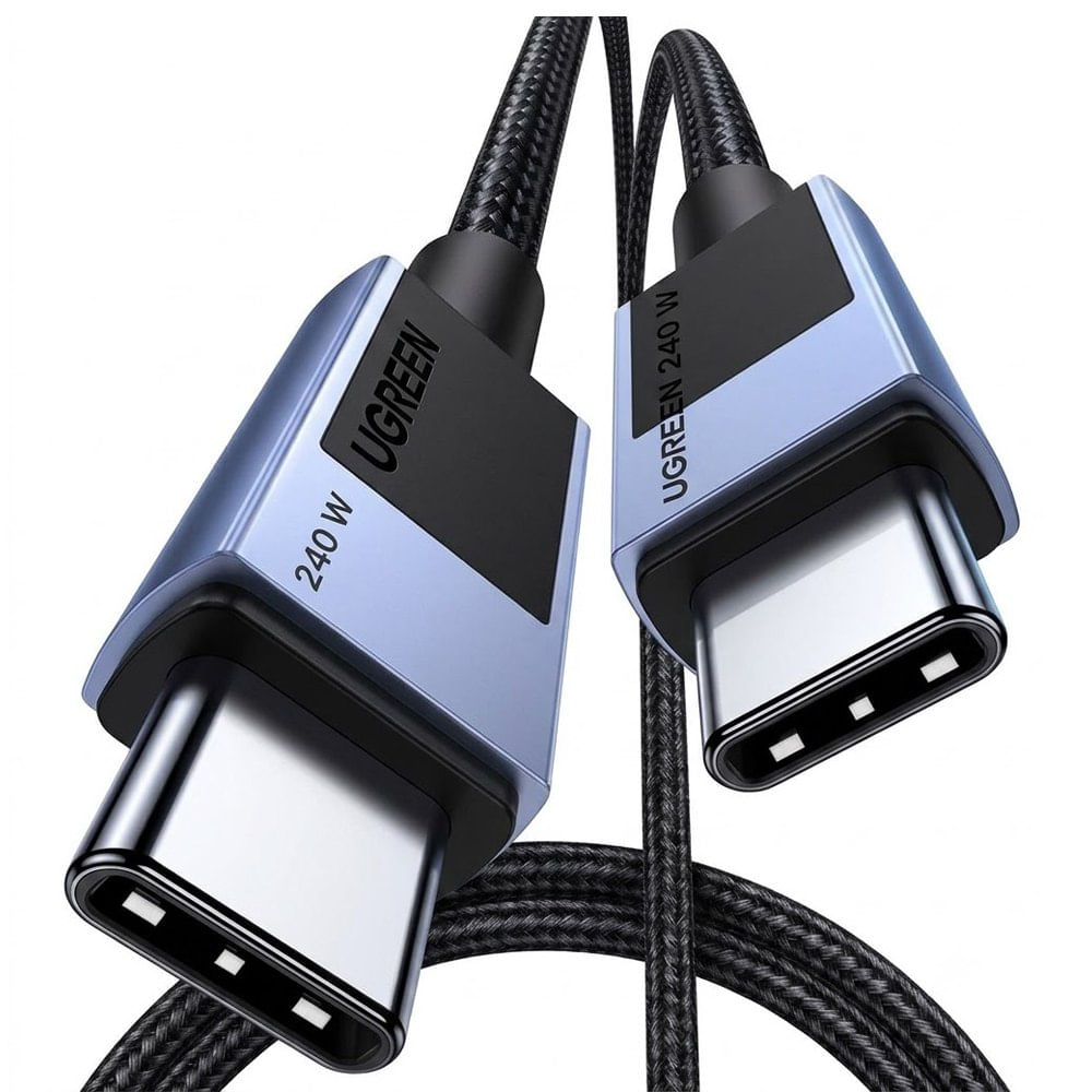 Cable USB-C a USB-C Ugreen Carga Rápida 240W PD 3.1 Trenzado de 2 Metros 45068