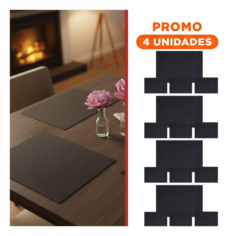Pack4 Implemento de Mesa Rectangular 4 Piezas para Decoracion Funcional