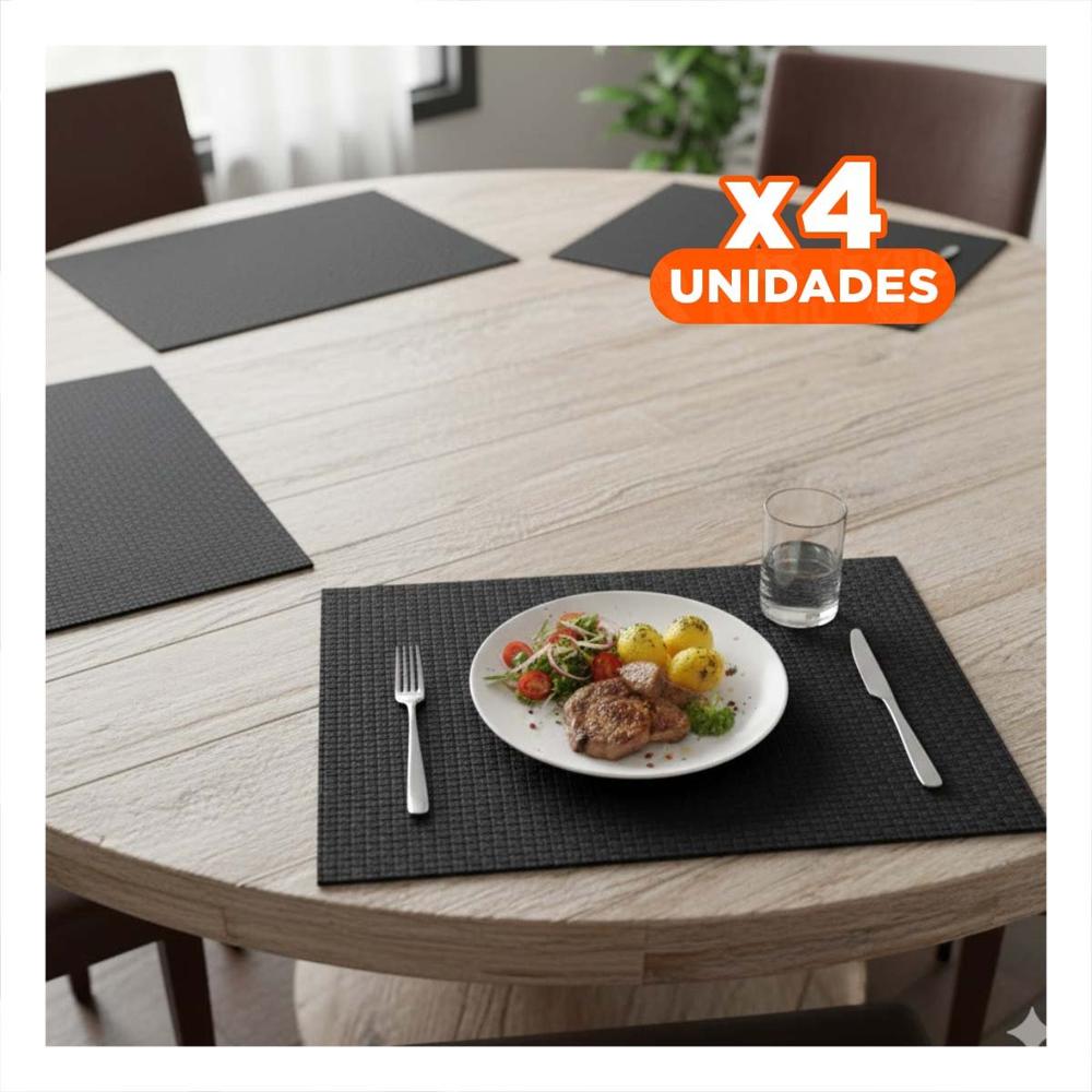 Pack4 Linea de Mesa Rectangular 4 Piezas para Decoracion en Comedor Y Regalo Sticker