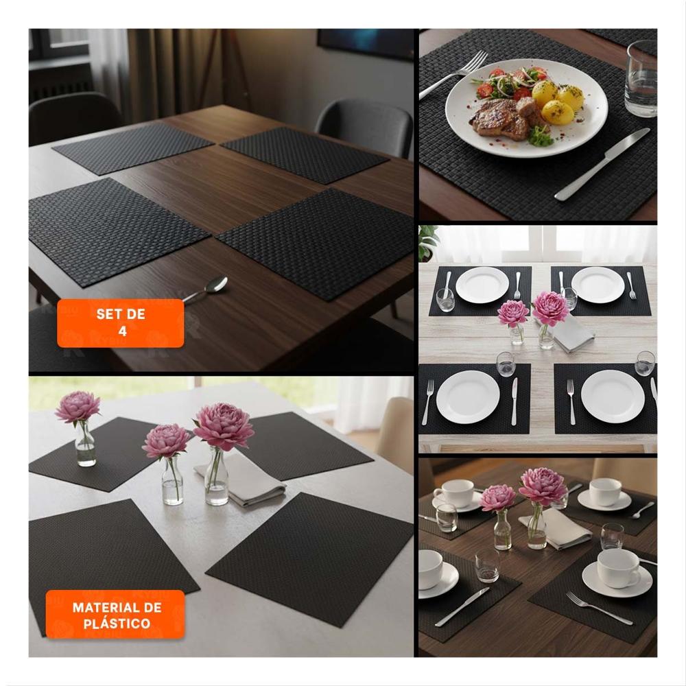 Cubremesa Rectangular 4 Piezas para Organizacion y Estilo en Hogar Y Ligas Regalo