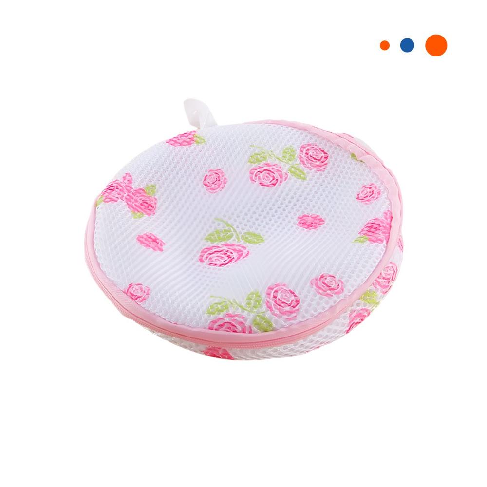 Bolsa Malla Protectora Ropa Estilo Cilindro Blanco con Flores Practico Y Regalo Sticker