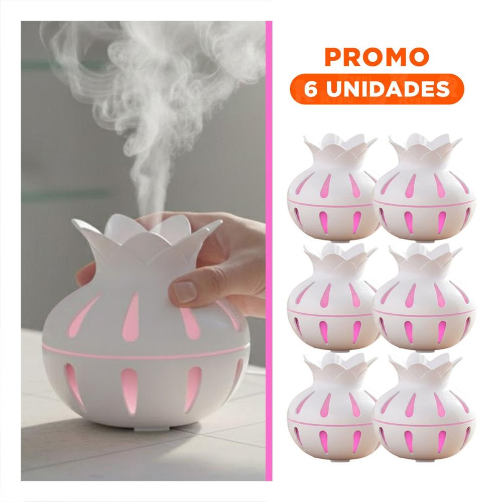 Pack6 Aparato Portatil para Ambientes Cerrados 12x11cm Color Blanco Y Regalo Sticker