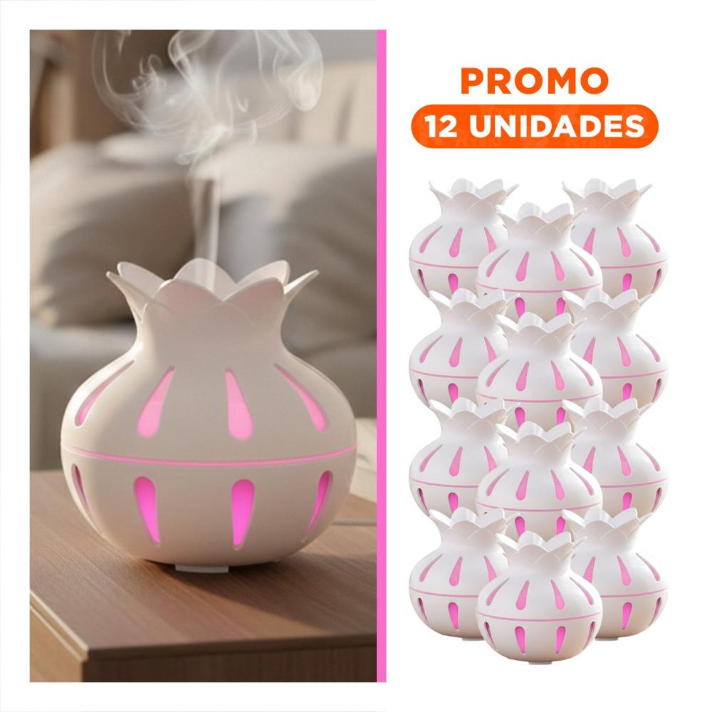 Pack12 Aparato Humificador Funcional con Forma de Flor y Acabado Blanco 12x11cm