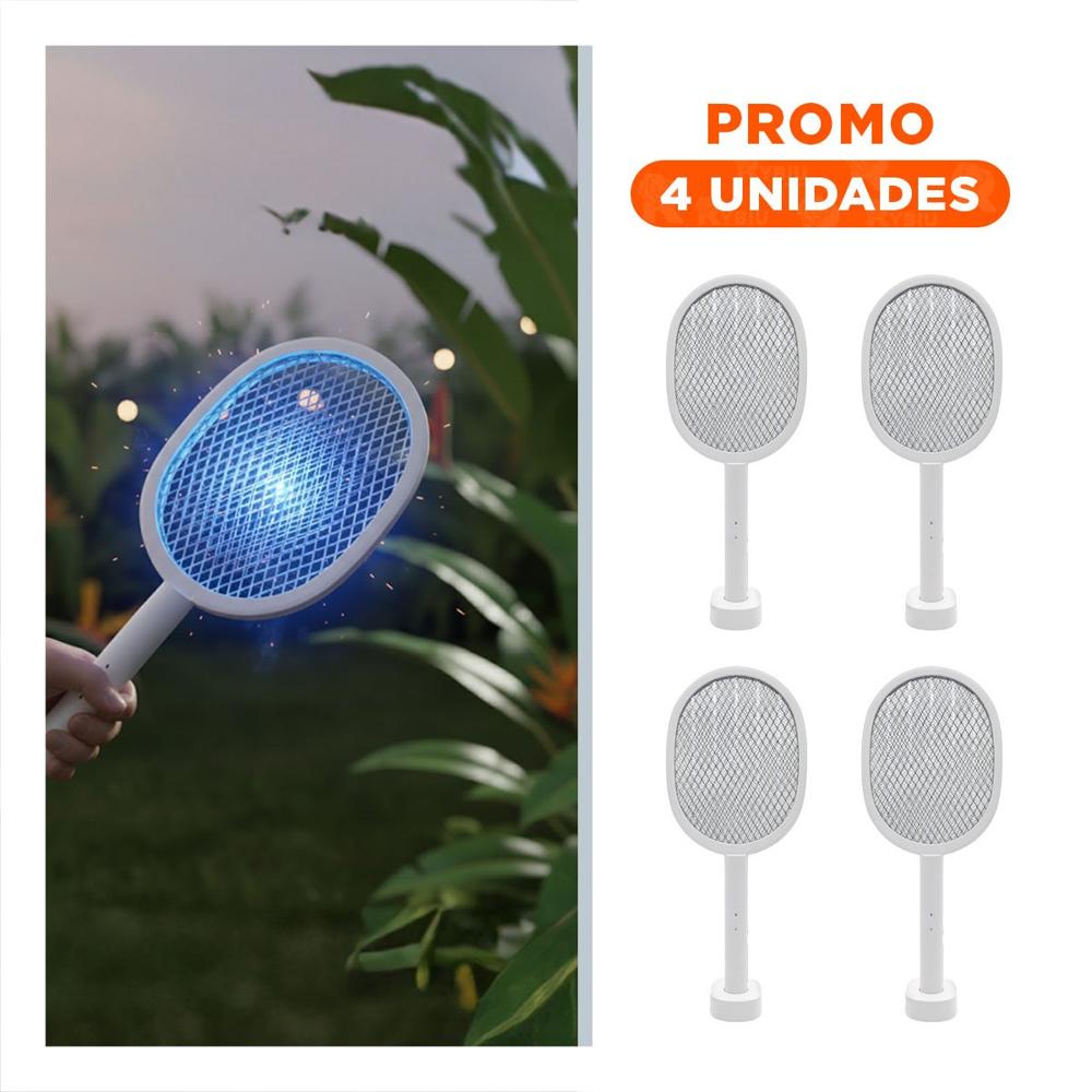 Pack4 Equipo Electrico Mosquitera con Base para Uso Domestico Y Papel Regalo