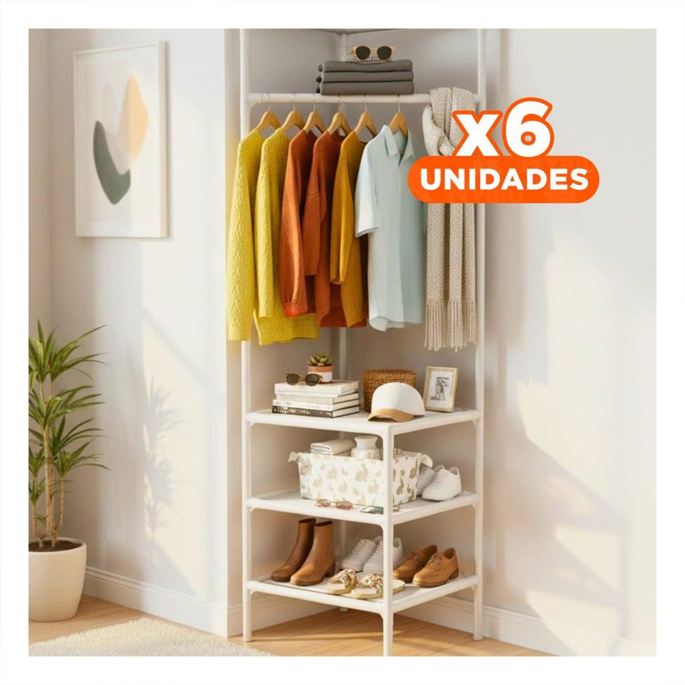 Pack6 Mueble Practico con Perchera y Organizacion de Calzado Y Papel Regalo