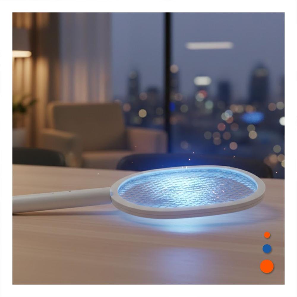 Eliminador Mosquitera con Base para Control Practico de Insectos Y Notas