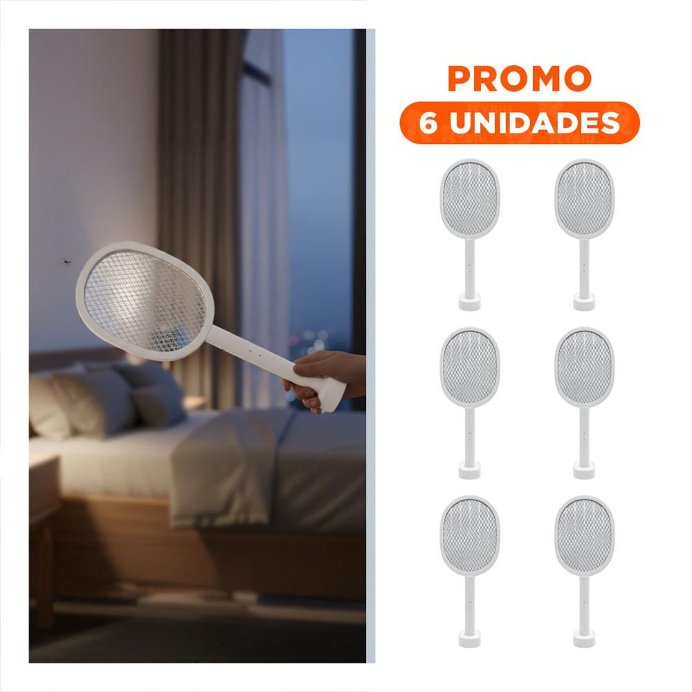 Pack6 Sistema Electrico Mosquitera con Base para Control Diario Y Regalo Sticker
