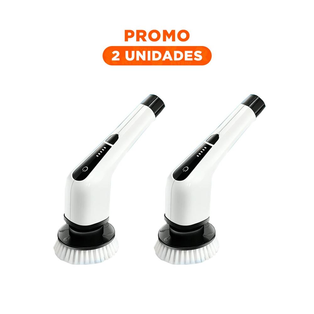 Pack2 Accesorio de Limpieza Electrico Blanco 7 en 1 para Casa Moderna Y Regalo Sticker