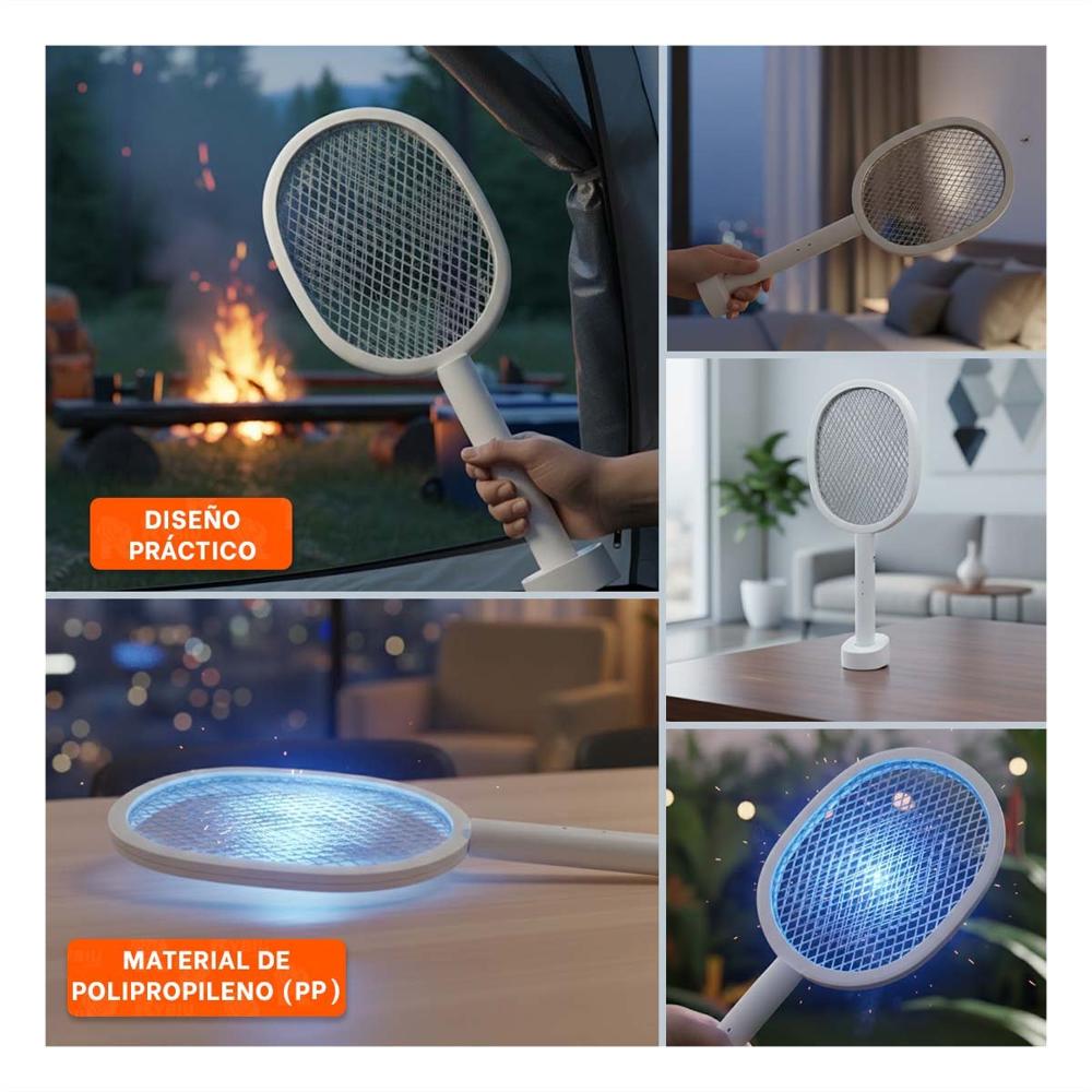 Atrapador Mosquitero con Base para Uso Diario en Espacios Interiores Y Ligas Regalo