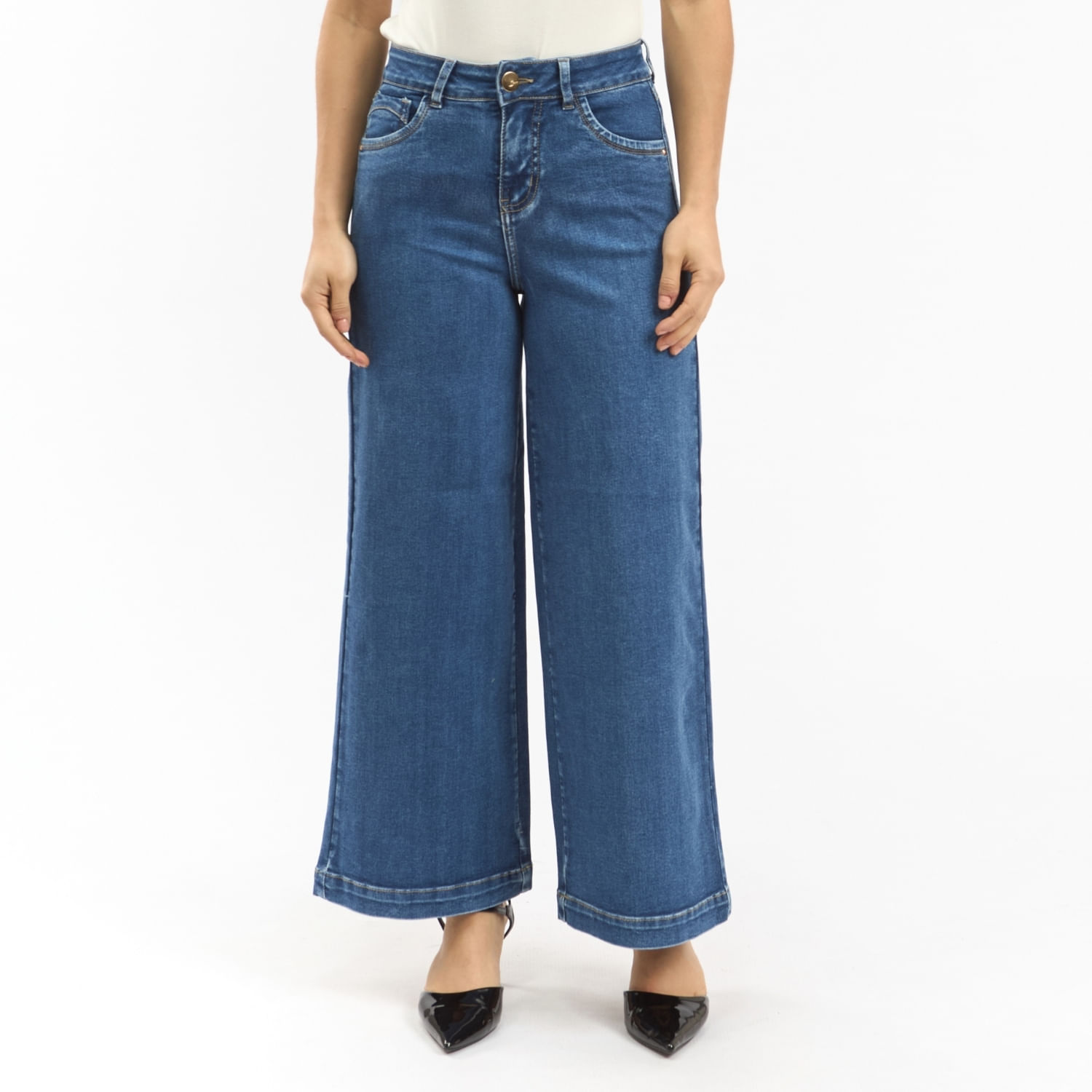Jean Mujer Raquel Parada 111 W-Crop Azul Acero 32