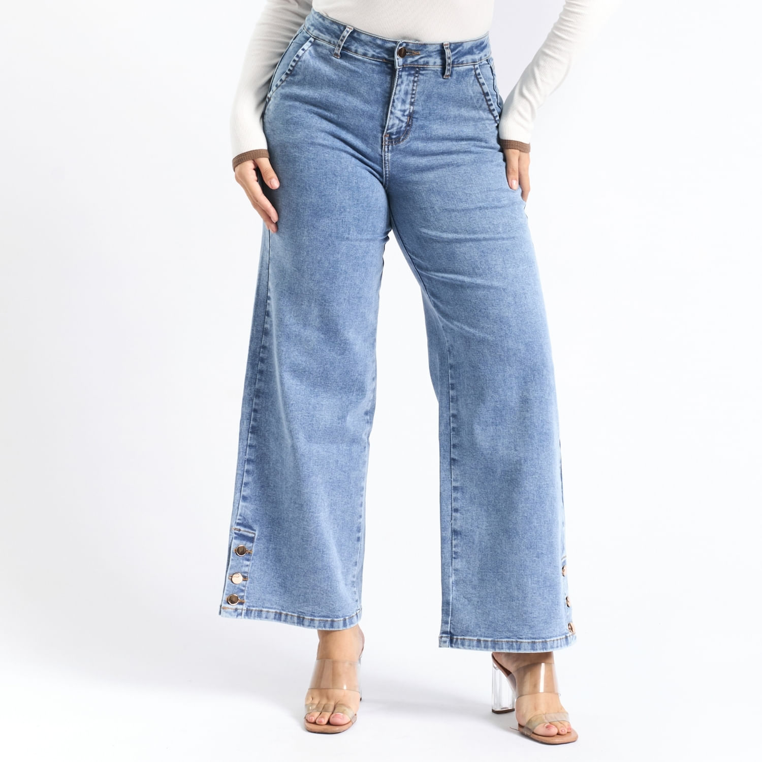 Jean Mujer Izele Parada 111 Wide Leg Celeste Bebé 28