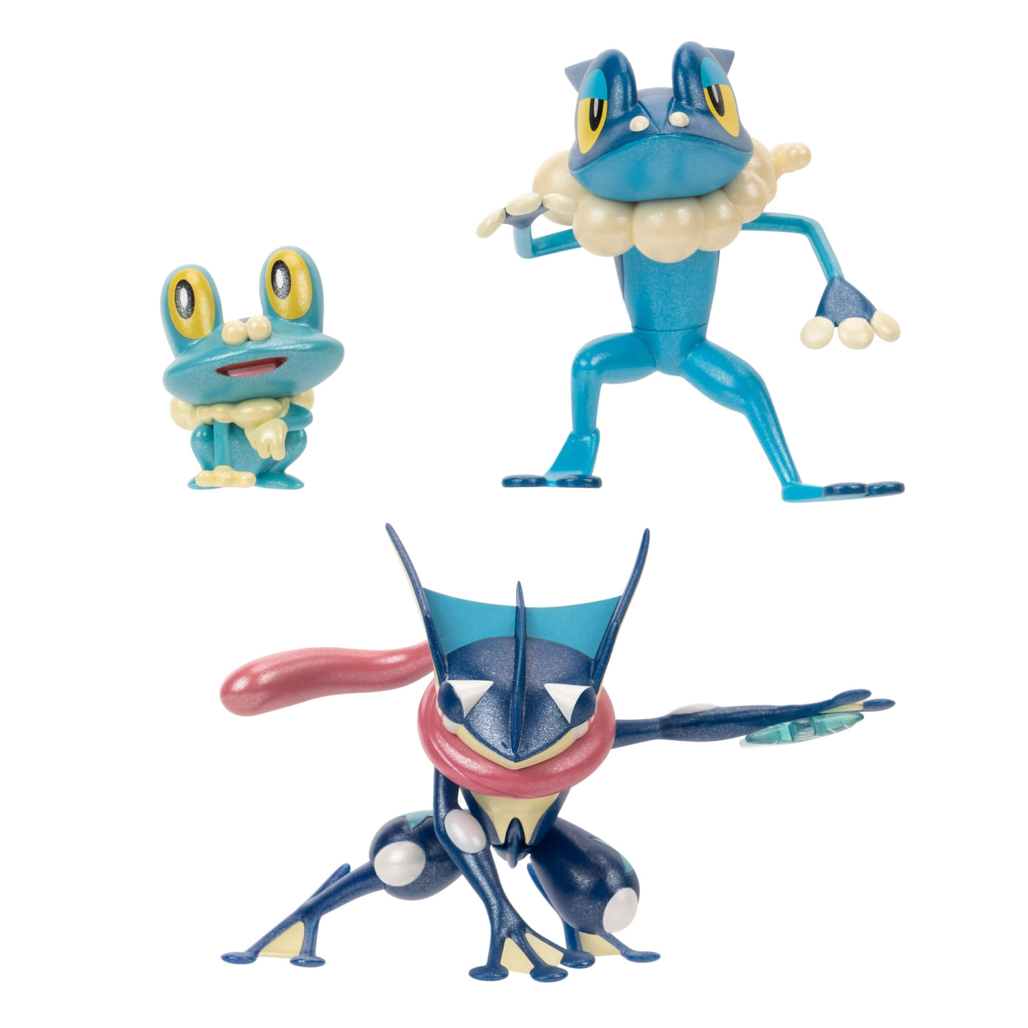 Set De Figuras Evolución De Froakie Pokémon 3 Piezas