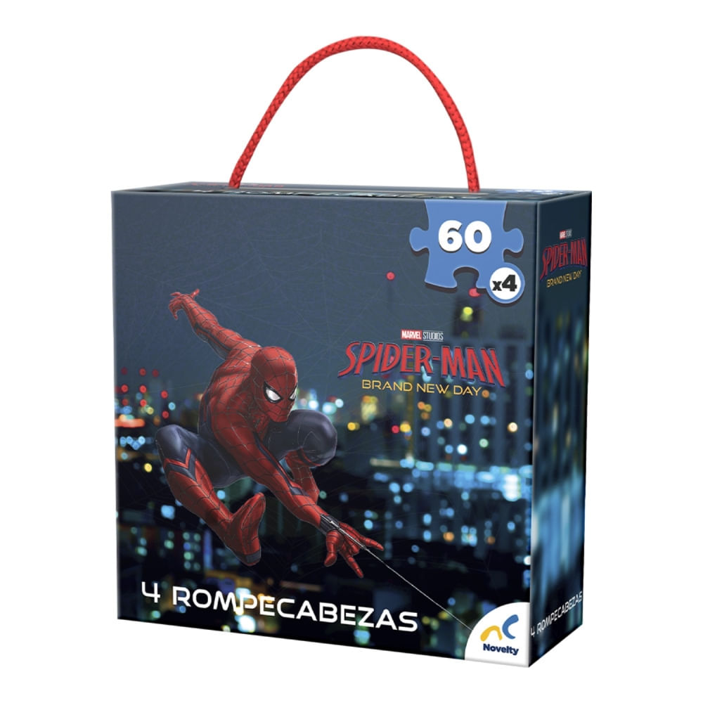 Set De Rompecabezas 4 En 1 Spider-Man