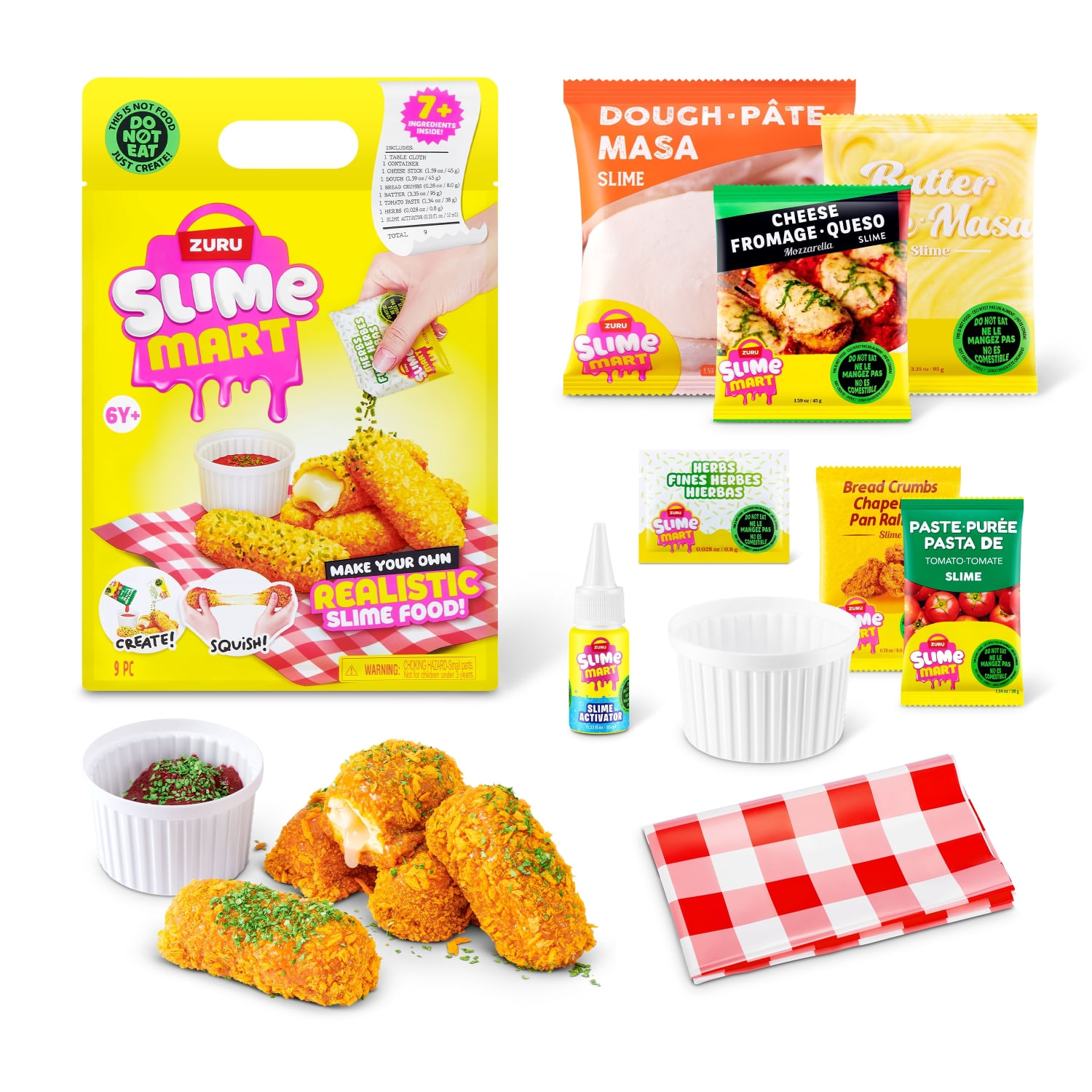 Set De Alimentos De Juguete Palitos De Queso Slime Mart