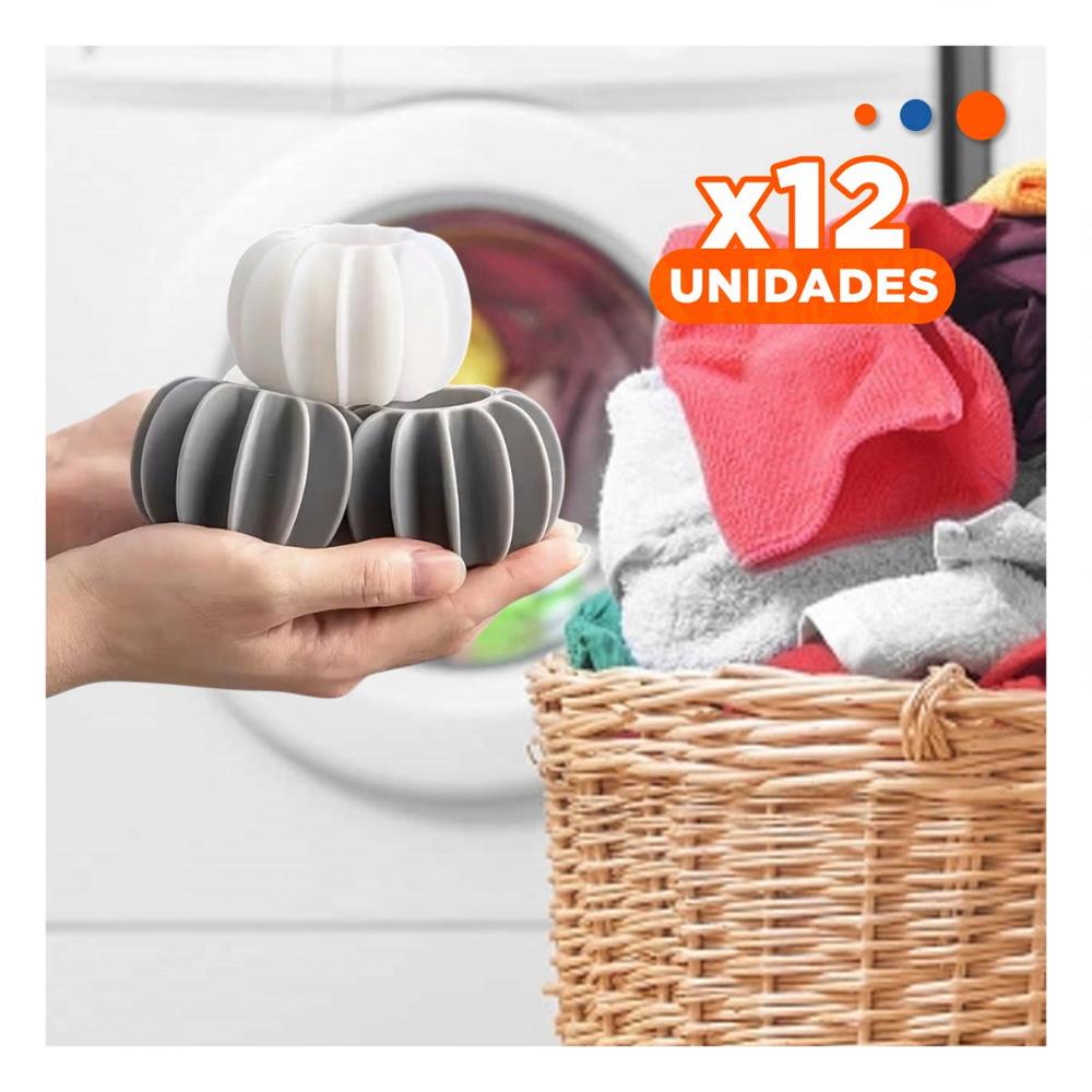 Pack12 Bolitas Deserredante De Ropa 6 Pzs Blanco Y Plomo Para Cuidado De Ropa Y Papel Regalo