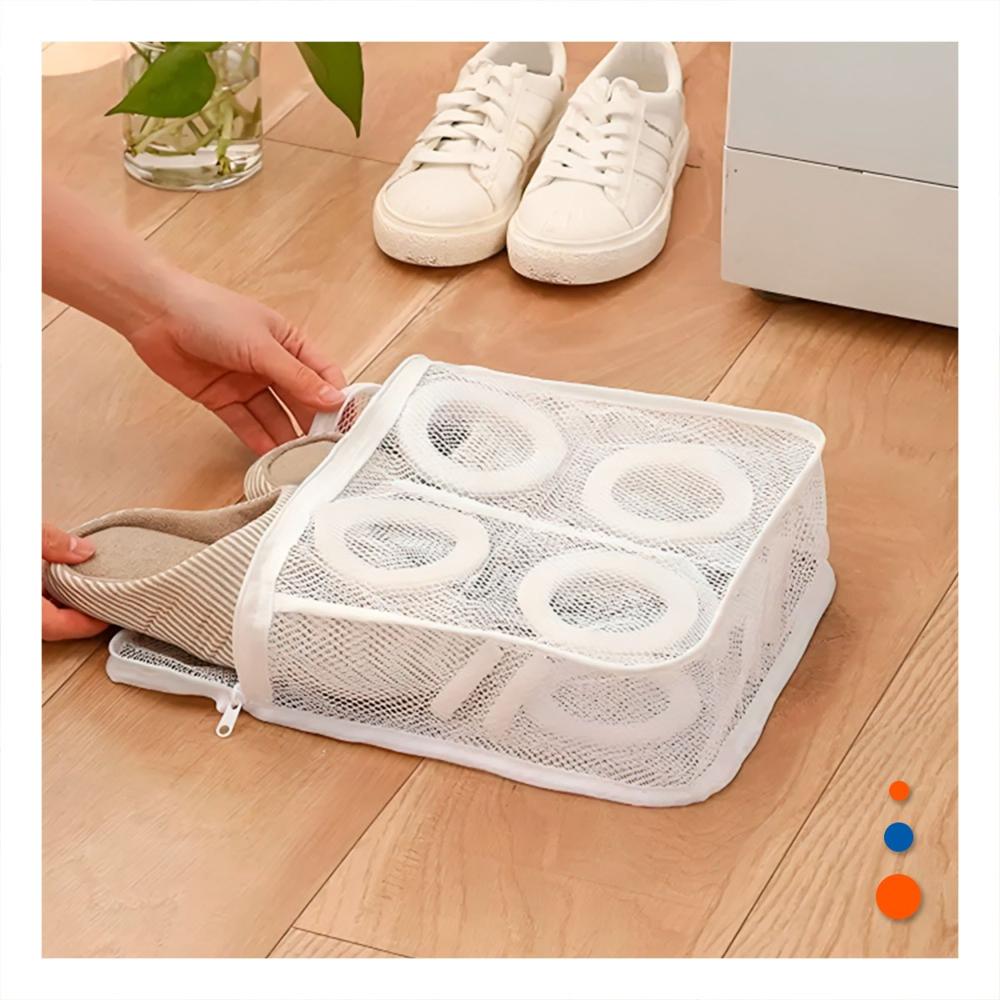 Bolsa Malla para Lavar Ropa Diseno Cilindro Blanco con Rosas Suave Plus