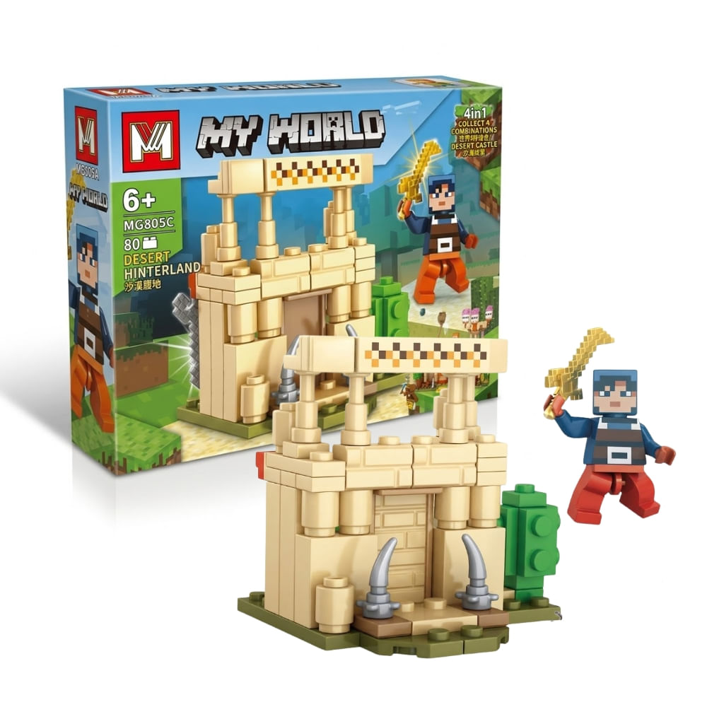 Juguete Set Bloques de Construccion Desert Hinterland 80 Pcs