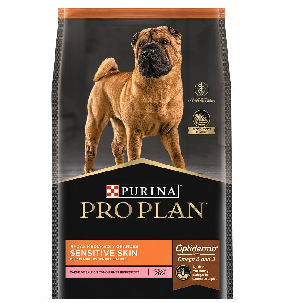 PRO PLAN SENSITIVE SKIN ADULTOS RAZA MEDIANA - SALMÓN - 12kg