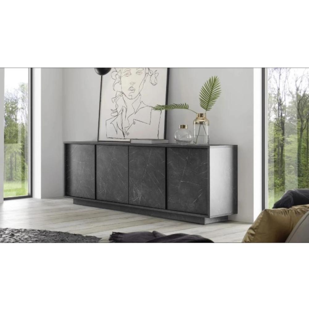 APARADOR GAFRE 4 PUERTAS 4 ESTANTES COLOR ONIX 180CM