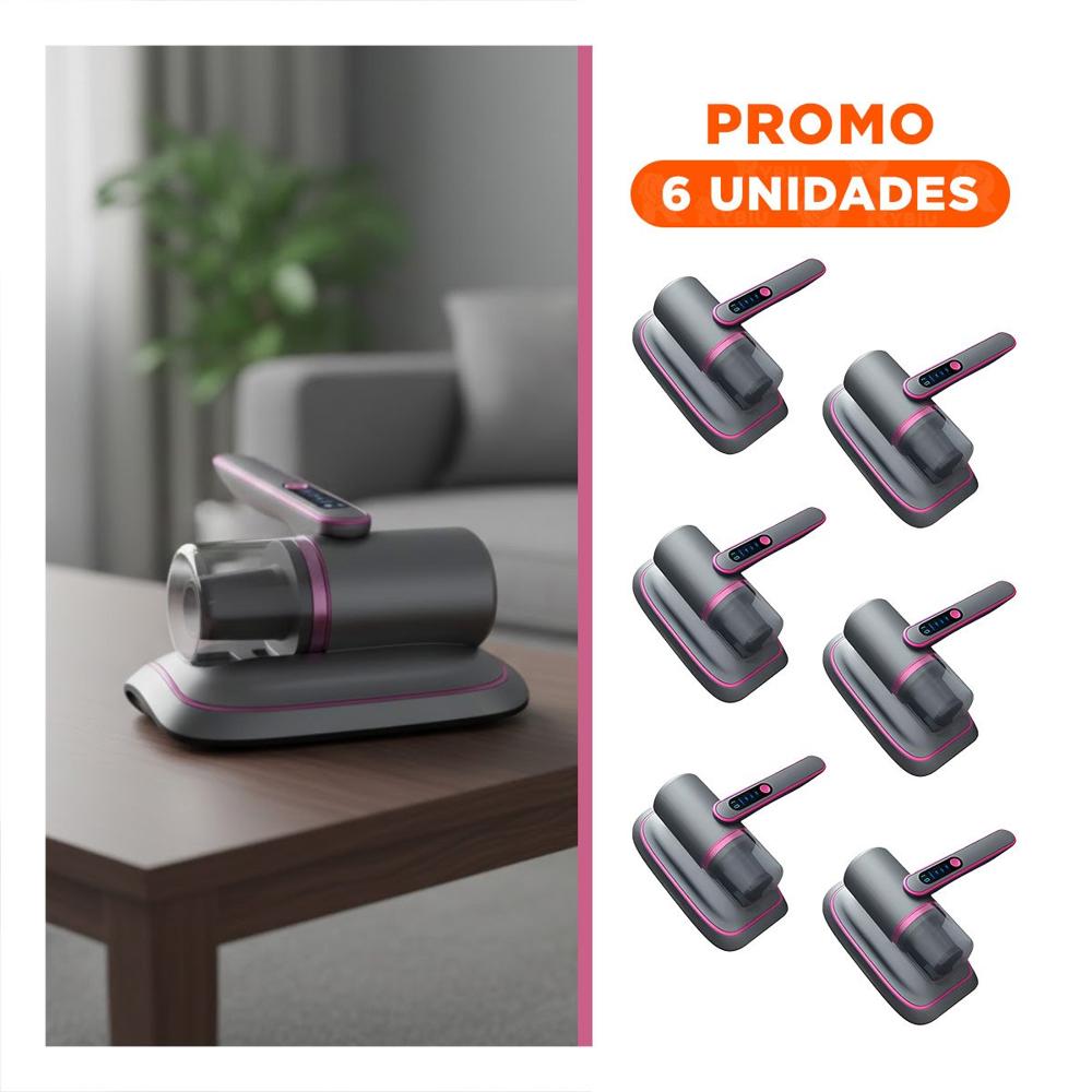 Pack6 Aparato Compacto para Acaros Color Plomo y Fucsia con Funcion Practica Y Regalo Sticker