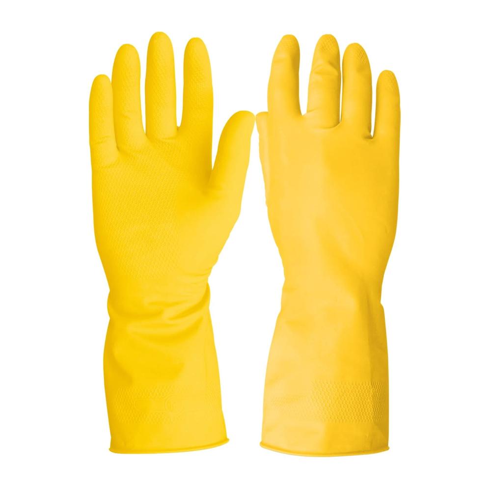 Guante de latex para limpieza uso doméstico amarillo talla grande GU-343