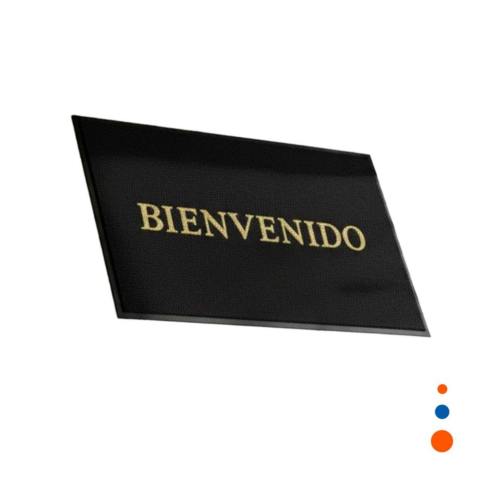 Tapiz Rectangular Bienvenido Negro para Decorar y Recibir Invitados Y Regalo Sticker