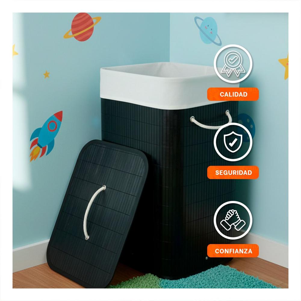 Cesto Plegable Rectangular con tapa para Organizacion de Hogar y Espacios