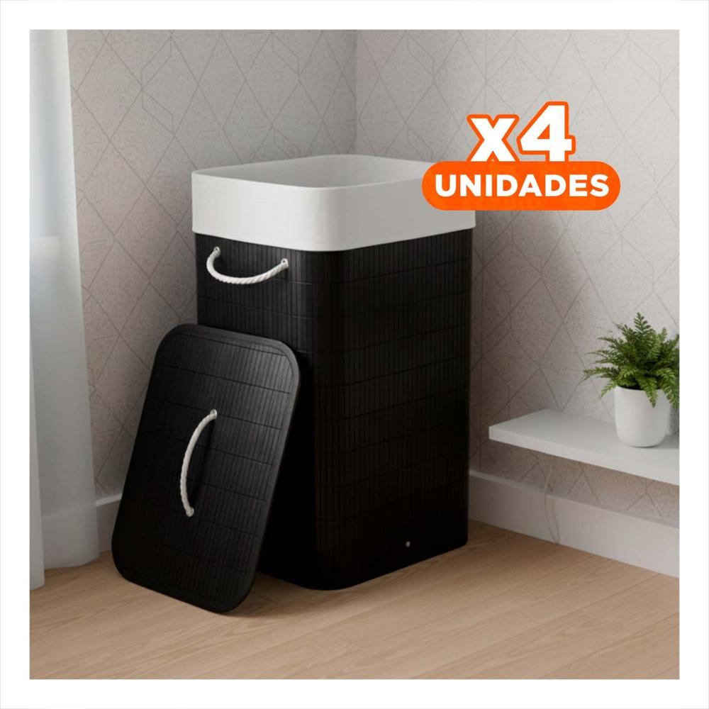 Pack4 Utilidad Plegable Rectangular con tapa para Organizacion Simple Y Regalo Sticker