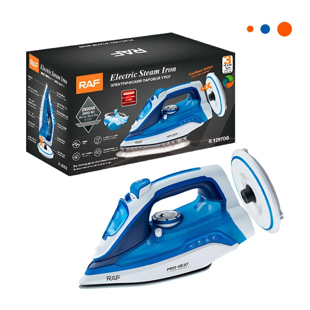 Plancha de Vapor Electrica Blanco y Azul Potente para Ropa Hogar Diario Plus Y Papel Regalo