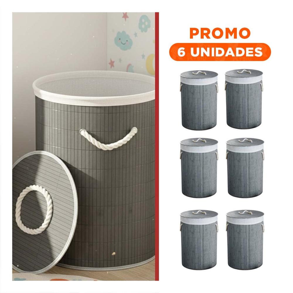 Pack6 Estructura Plegable Circular con tapa para Guardar Accesorios Y Regalo Sticker